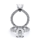 Verragio Pave Emerald Engagement Ring
