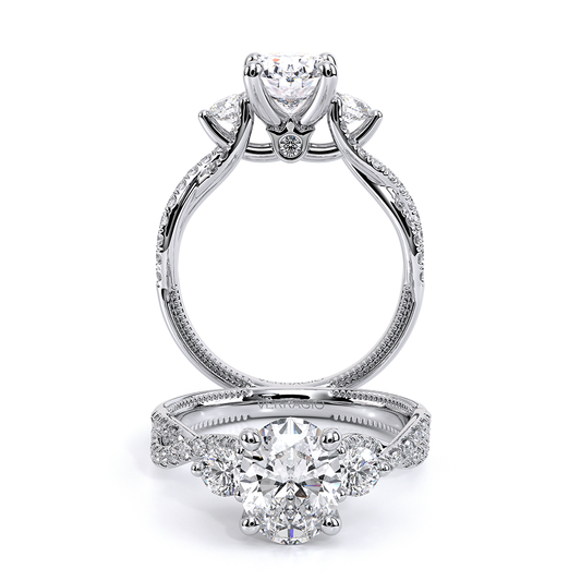 Verragio Three-Stone Oval Engagement Ring