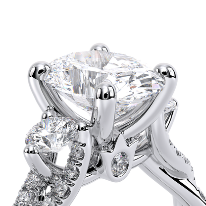 Verragio Three-Stone Oval Engagement Ring