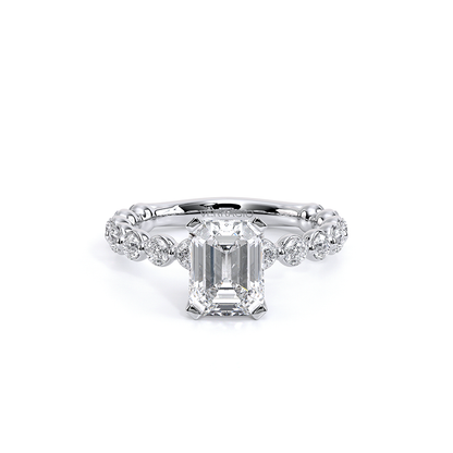 Verragio Pave Emerald Engagement Ring