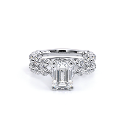 Verragio Pave Emerald Engagement Ring