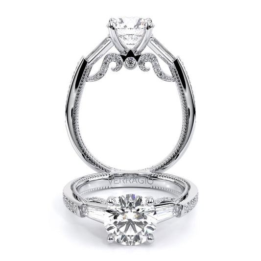 Verragio Three-Stone Round Engagement Ring