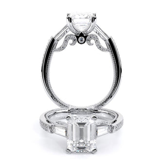 Verragio Three-Stone Emerald Engagement Ring