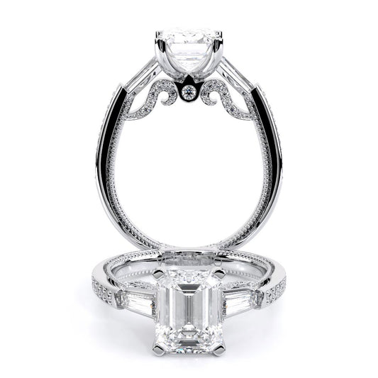 Verragio Three-Stone Emerald Engagement Ring