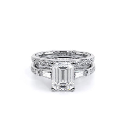 Verragio Three-Stone Emerald Engagement Ring