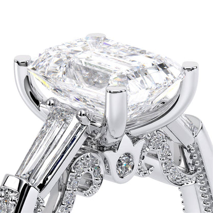 Verragio Three-Stone Emerald Engagement Ring