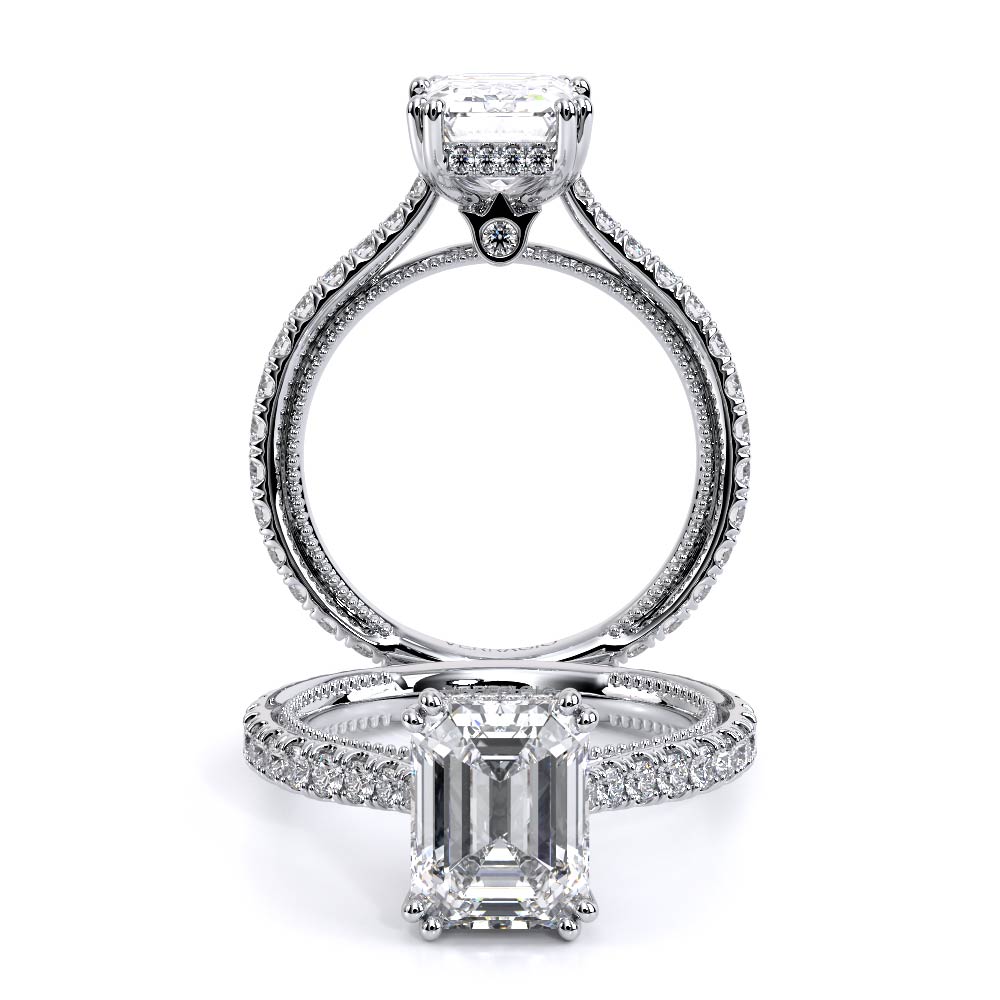 Verragio Pave Emerald Engagement Ring