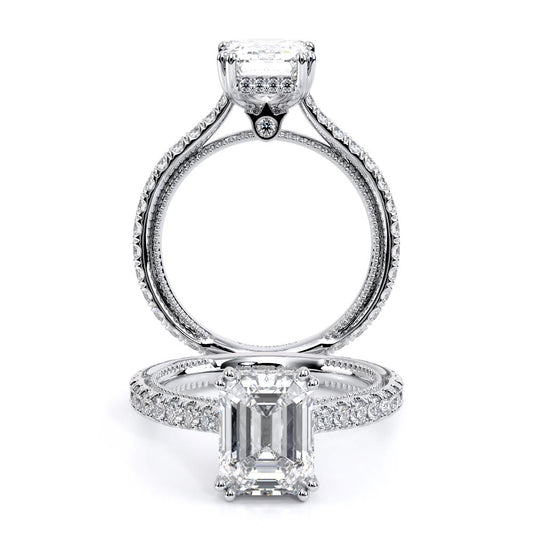 Verragio Pave Emerald Engagement Ring