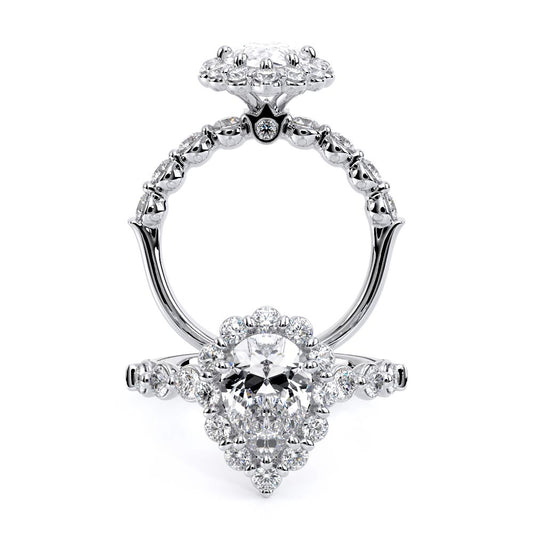 Verragio Halo Pear Engagement Ring