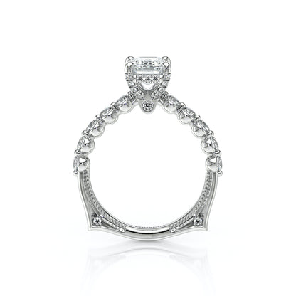 Verragio Halo Emerald Engagement Ring