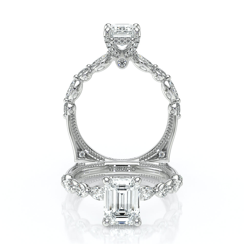 Verragio Halo Emerald Engagement Ring