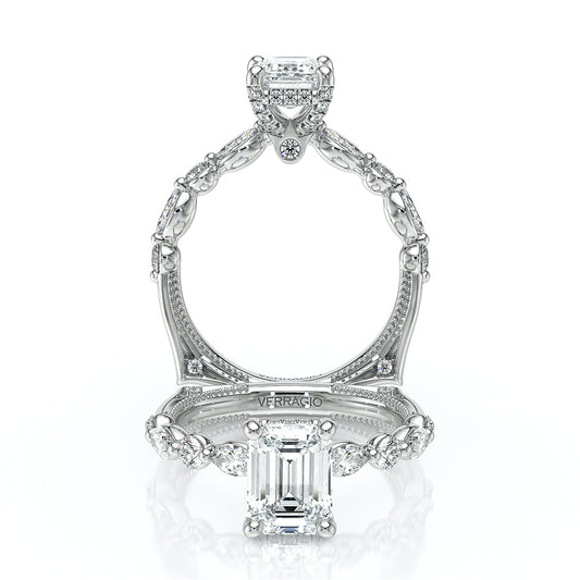 Verragio Halo Emerald Engagement Ring