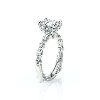 Verragio Halo Emerald Engagement Ring