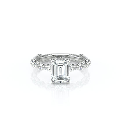 Verragio Halo Emerald Engagement Ring