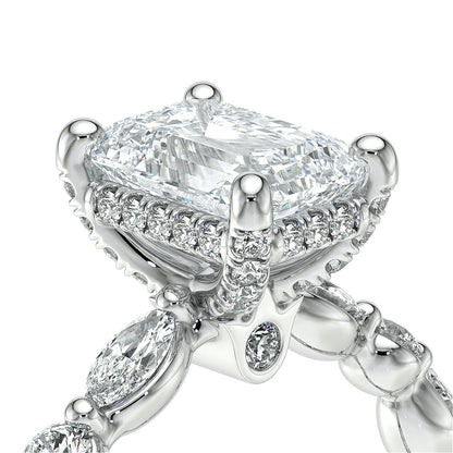 Verragio Halo Emerald Engagement Ring