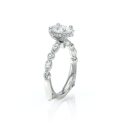 Verragio Halo Pear Engagement Ring