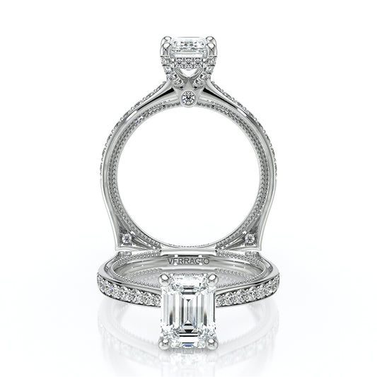 Verragio Halo Emerald Engagement Ring