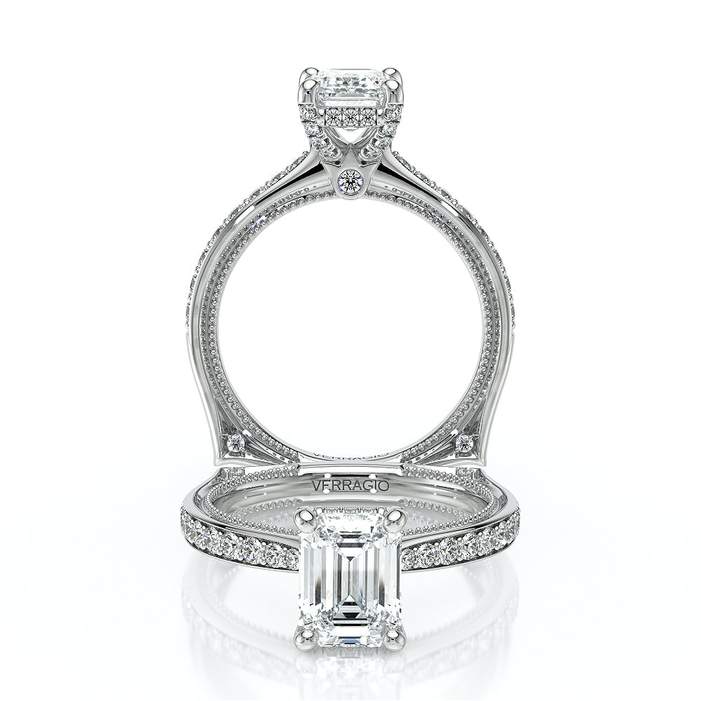 Verragio Halo Emerald Engagement Ring