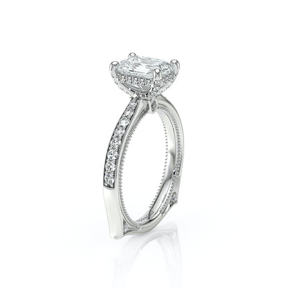 Verragio Halo Emerald Engagement Ring