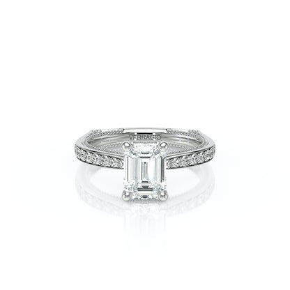 Verragio Halo Emerald Engagement Ring