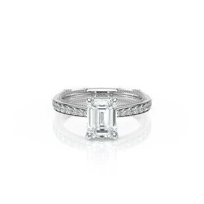 Verragio Halo Emerald Engagement Ring