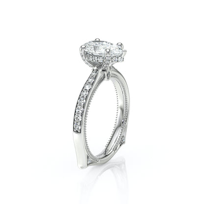 Verragio Halo Pear Engagement Ring