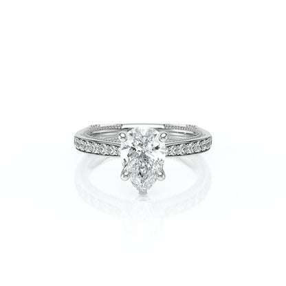 Verragio Halo Pear Engagement Ring