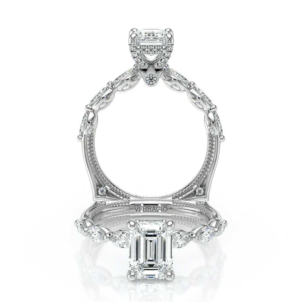 Verragio Halo Emerald Engagement Ring