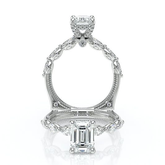 Verragio Halo Emerald Engagement Ring