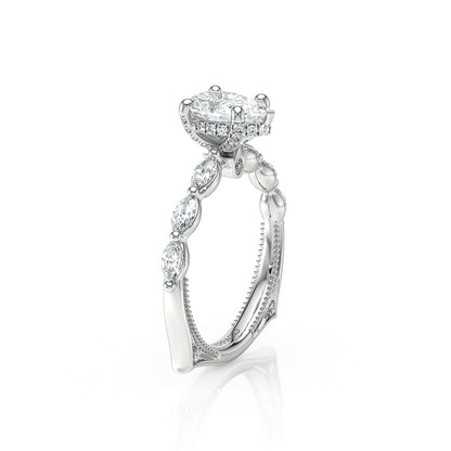 Verragio Halo Pear Engagement Ring