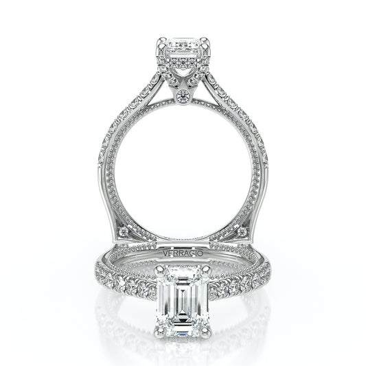 Verragio Halo Emerald Engagement Ring