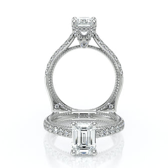 Verragio Halo Emerald Engagement Ring