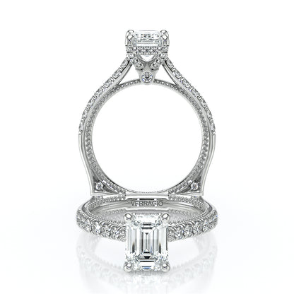 Verragio Halo Emerald Engagement Ring