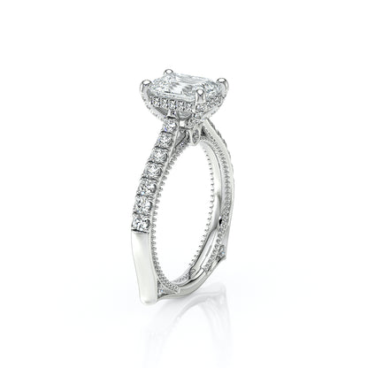 Verragio Halo Emerald Engagement Ring