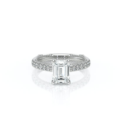 Verragio Halo Emerald Engagement Ring