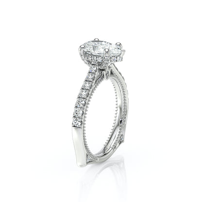 Verragio Halo Pear Engagement Ring