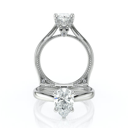 Verragio Halo Pear Engagement Ring
