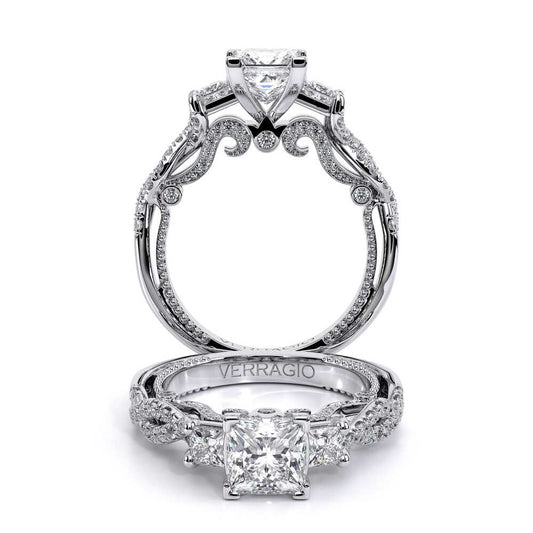 Verragio Three-Stone Princess Engagement Ring