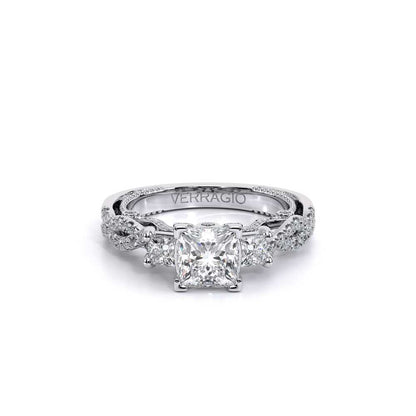 Verragio Three-Stone Princess Engagement Ring