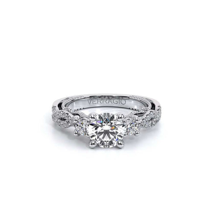 Verragio Three-Stone Round Engagement Ring