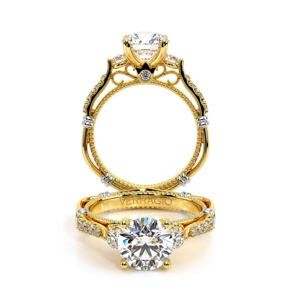 Verragio Three-Stone Round Engagement Ring