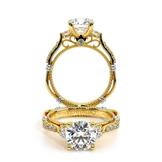 Verragio Three-Stone Round Engagement Ring