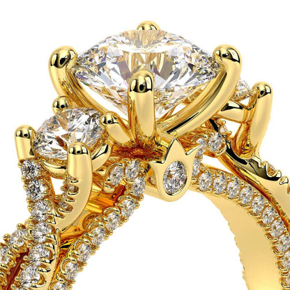 Verragio Three-Stone Round Engagement Ring
