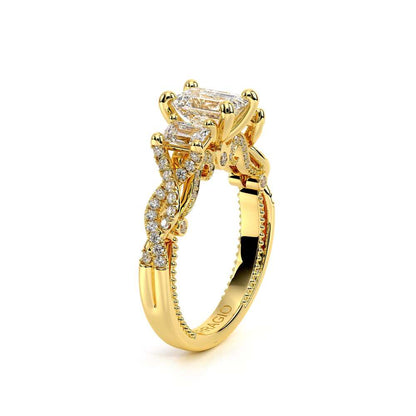 Verragio Three-Stone Emerald Engagement Ring