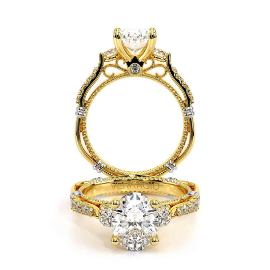 Verragio Three-Stone Oval Engagement Ring