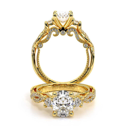 Verragio Three-Stone Oval Engagement Ring