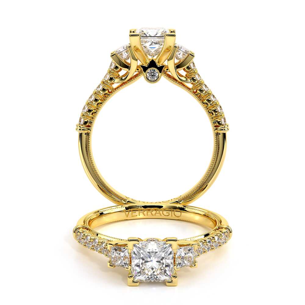 Verragio Three-Stone Princess Engagement Ring