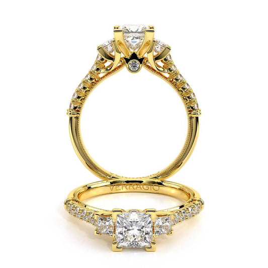 Verragio Three-Stone Princess Engagement Ring