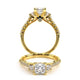 Verragio Three-Stone Princess Engagement Ring