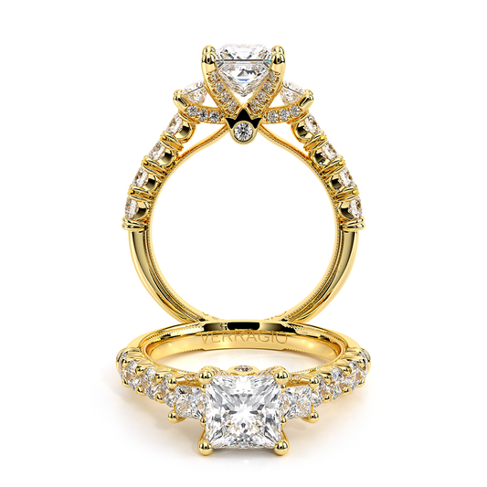 Verragio Three-Stone Princess Engagement Ring